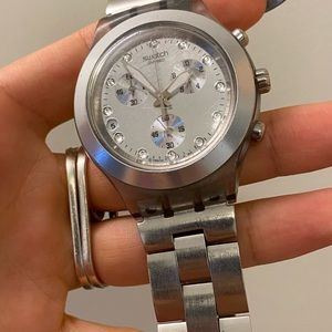 Silver SWATCH watch — will ship free!